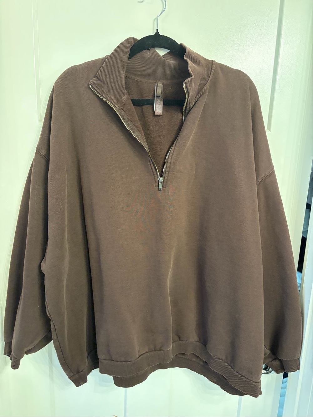 SKIMS Boyfriend oversized Half Zip Pullover XL
